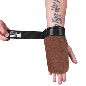 High Quality Grip Belt Cowhide Palm Protector Fitness Equipment Non-Slip Wear-Resistant Wristband